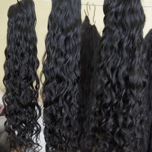 Extensions de cheveux humains bouclés bruts indiens, qualité Remy, couleur naturelle, 24 pouces, double trame machine, qualité supérieure, vierges - Product Image 1