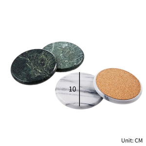 Holar-posavasos de mármol redondo para bebidas, juego de 6 y 4 pulgadas de ancho, hecho en Taiwán - Product Image 2