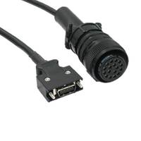 Câble d'encodage chauffant toronné nu Delta ASDBCAEN0003-B2, extrémité moteur DB-9P, section du fil 26AGW*5P, longueur 3M, extrémité moteur 172161-1 XM-9T