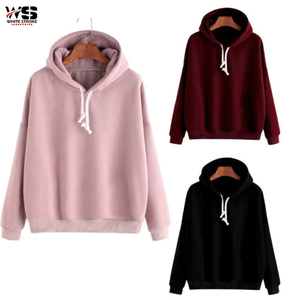 Sudadera con capucha para mujer, diseño de logotipo personalizado de alta calidad, peso ligero, y bolsillos delanteros con mangas completas, venta al por mayor - Product Image 5