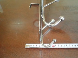 <b>Hooks</b> <b>Over</b> the <b>Door</b> 5 Balls Chrome Steel <b>Door</b> Rack - Product Image 3