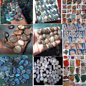Colgantes de Luna Creciente de Piedra Natural Surtida con Acabado Rústico para Fabricación de Joyas al por Mayor - Product Image 2