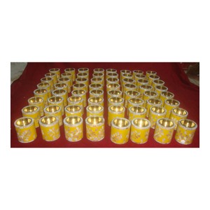 Portavelas Decorativos para el Hogar con Incrustaciones de Nácar Natural - Product Image 1