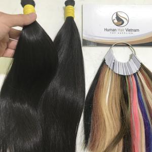 Cabello humano de doble estiramiento, cabello lacio a granel, 2 colores, vietnamita, cutícula virgen, Alineación - Product Image 4