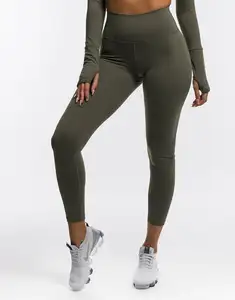 High Waist Nylon Spandex Side Pocket 8 Way Stretch Tights Leggings For Women
