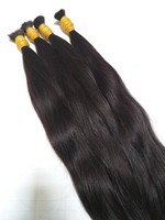 Cheveux humains bruts non traités de qualité supérieure, 100% naturels, en vrac, vente en gros, Remy double trame