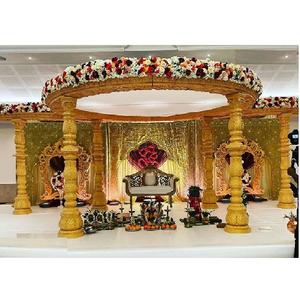 Mandap de Boda de Madera de Estilo Sur Tradicional, Excelente Juego de Mandap de Madera para Bodas Indias, Mandap de Boda Indio Tradicional, Nueva York - Product Image 1