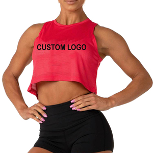 OEM Service Women's Crop <b>Top</b> Tank <b>Top</b> <b>White</b> Color Quick Dry Breathable Gym Clothing Polyester Made Ladies Gym Tank <b>Top</b> - Product Image 2