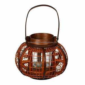 Linterna colgante pequeña con cable de Metal hecha a mano al por mayor para relámpago de Navidad - Product Image 1