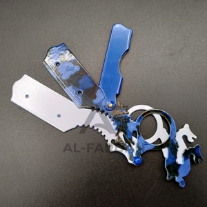 Vente en gros de rasoir à lame interchangeable de haute qualité à double anneau en acier inoxydable pour barbier à doigts remplaçables - Product Image 1