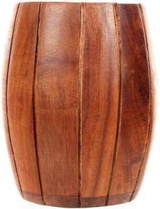 Soporte de cubiertos vacío en Mango, caja de madera en forma de tambor, soporte de cubiertos de madera para mesa - Product Image 3