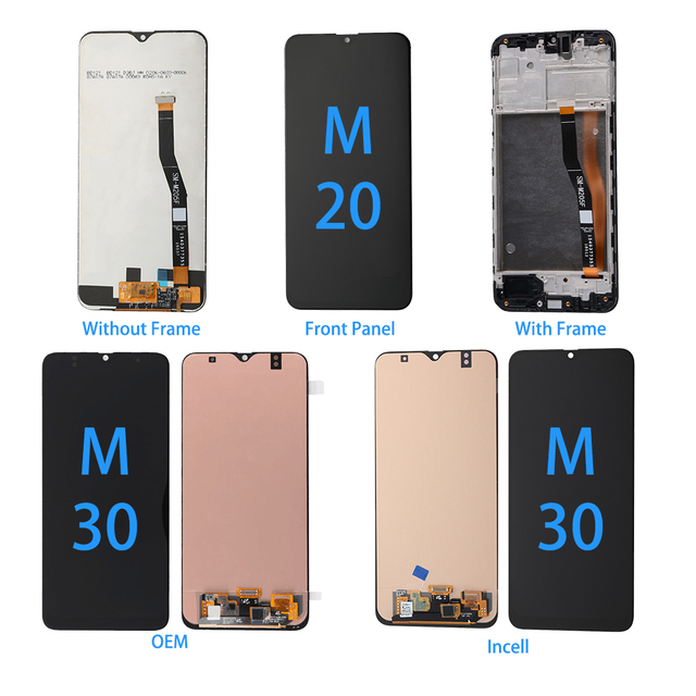 Best Selling Touch Screen With Digitizer Replacement for Samsung M20 M30 LCD Screen With Frame Display Assembly Parts