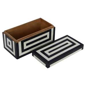 Incrustación de hueso natural de madera artesanal personalizada, joyería y caja de pañuelos para collar, pulsera, anillo, pendiente colgante de la India - Product Image 3