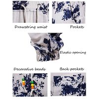 Setelan Baju Celana Olahraga Pria, 2 Potong Baju Dan Celana Motif Bunga, Kancing Bawah Fitts