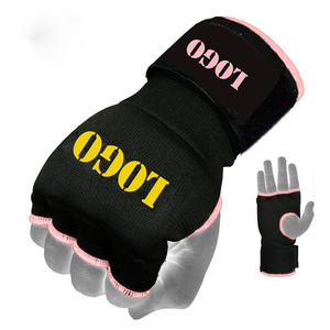 Bandages de boxe et gants intérieurs de boxe en gel, bleus avec bordure blanche - Product Image 4