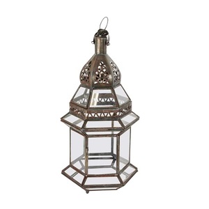 Linterna colgante de metal y vidrio Linterna de tamaño y forma personalizada con calidad superior para uso en el hogar y restaurante - Product Image 1