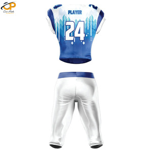 ชุดยูนิฟอร์มอเมริกันฟุตบอลปี 2022 แบบสั่งทำพิเศษ คุณภาพสูง ระบายอากาศได้ดี ผลิตจากโพลีเอสเตอร์ 100% สวมใส่สบาย ชุดสองชิ้น ไซส์ใหญ่พิเศษ รับผลิตแบบ OEM - Product Image 2