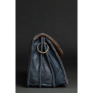 Bolso bandolera de cuero de vaca de piel auténtica hecho a mano LW para mujer nuevo estilo con cierre de cremallera manija única para verano primavera - Product Image 4