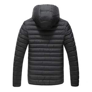 Moda hombre de talla grande chaqueta de bombardero de invierno con Capucha de punto impermeable a prueba de viento transpirable Casual cremallera prendas de vestir exteriores - Product Image 3