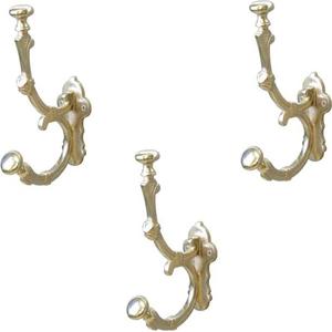 Gancho de pared con acabado Chapado en latón de diseño rústico, decoración de pared para el hogar, agujero de tornillo oculto, abrigo, sombrero, bolsa, colgador de ropa - Product Image 2