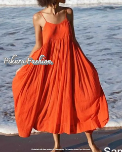 Vestidos largos informales sin mangas para mujer, vestido veraniego, para playa - Product Image 5