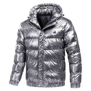 Chaqueta de burbuja de invierno para hombre de diseño OEM personalizado de alta calidad con cuello levantado con capucha transpirable y secado rápido todos los tamaños disponibles - Product Image 4