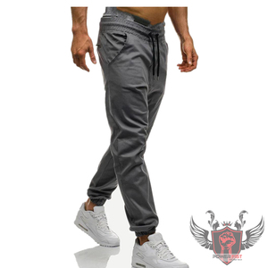 Hombres Power Fist MMA Ligero Casual Canvas Skinny Joggers-Venta al por mayor Active Bottoms - Product Image 1