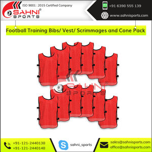 เสื้อกั๊กฝึกซ้อมฟุตบอลราคาดีที่สุด พิมพ์ชื่อได้ตามต้องการ พร้อมชุดเสื้อผ้ากีฬาแบบชุดเสื้อและกรวย - Product Image 5