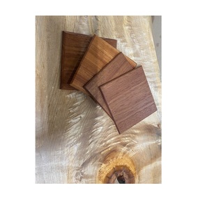 Lot de 6 sous-verres en bois personnalisés en bambou 100% naturel, dessous de verres écologiques carrés, pour boisson, café, offre spéciale - Product Image 1