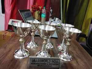 TABLE en laiton antique pour église, avec bras d'ange, fournitures d'église - Product Image 2