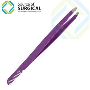 Pinzas Profesionales de Acero Inoxidable para Cejas con Punta Curva y Extensión Puntiaguda, Duraderas y Ligeras para Uso Estético - Product Image 6