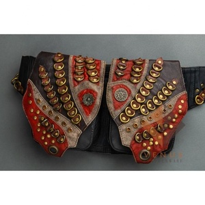 LW Unisex Multi bolsillos Hip Pocket Belt Fanny Pack Cinturones de cuero con estilo Cinturones de viaje - Product Image 1