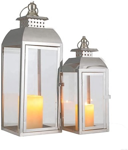 Stainless Steel Hanging <b>Candle</b> <b>Lanterns</b> Pagoda <b>Candle</b> <b>Lanterns</b> <b>Large</b> <b>Candle</b> Holder for Indoor Party Wedding Living Room - Product Image 1