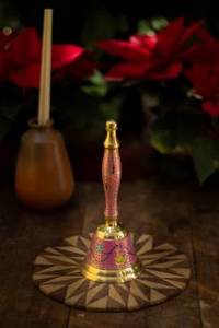 Style Antique Cloche En Laiton Pur De Haute Qualité Cloche Pooja Décorative Pour La Maison avec Des Couleurs Imprimées Personnalisées Temples En Métal Artisanat - Product Image 4