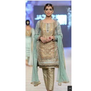 ชุดเดรสปาร์ตี้ 3 ชิ้น สีสันใหม่สวยงาม ผ้าลอน ขายดีมาก ชุดสตรีปากีสถาน ชุดอินเดีย สำหรับฤดูร้อนและฤดูหนาว - Product Image 4