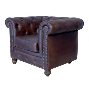 Sofá ergonómico moderno de cuero Chesterfield para sala de estar, sofá convertible extensible para el hogar, cafetería, oficina, asiento individual, Villia negra - Product Image 2