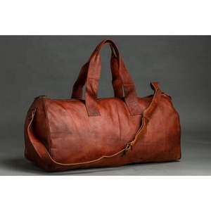 Bolsa de lona grande de diseñador personalizado de fabricante, bolsa de lona de viaje de cuero genuino de grano completo para hombres, bolsas de noche de fin de semana de lujo - Product Image 6