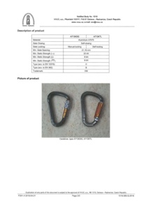 คาราไบเนอร์อะลูมิเนียม Adventure 25kN สำหรับกีฬากลางแจ้ง พร้อมใบรับรอง UIAA และ CE - Product Image 6