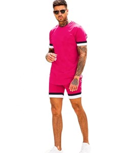 การออกแบบล่าสุดผู้ชายฤดูร้อนแฟชั่นคมชัดซี่โครงล่าสุดสไตล์เสื้อยืดและชุดสั้น - Product Image 4