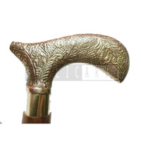 Canne de marche en bois avec tête en laiton de style nautique vintage |   Canne de gentleman classique artisanale |   Accessoire de mode élégant pour collectionneurs