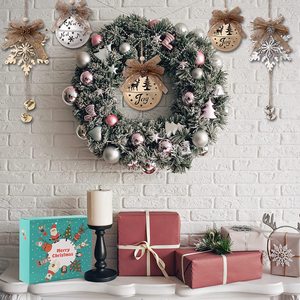 เครื่องประดับเกล็ดหิมะสำหรับวันคริสต์มาส,เกล็ดหิมะโลหะประดับแบบแขวนสำหรับตกแต่งต้นคริสต์มาสซานต้าปาร์ตี้กลางแจ้ง - Product Image 3