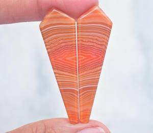 Amazing-ágata naranja de Botsuana, par combinado de ágata roja con banda de cornalina, pares combinados para pendientes, pendientes de ágata al por mayor - Product Image 6