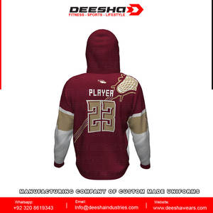 Conçu sur mesure hommes Sport français polaire sweats à capuche sweats hiver Gym Fitness utiliser ODM approvisionnement équipe Logo lettre sublimée - Product Image 4