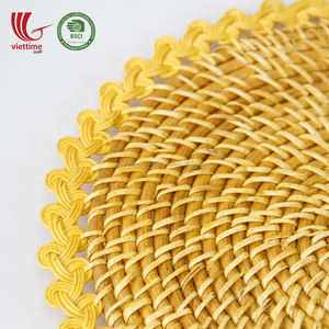 Nuevo diseño al por mayor marrón mimbre mantel cargador tejidas a mano hecho en Vietnam - Product Image 5