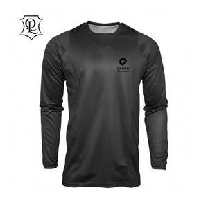 Camiseta personalizada de manga larga para Motocross, Jersey transpirable de secado rápido, color blanco y negro - Product Image 1