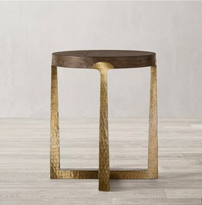 สีน้ำตาลและสีทองการออกแบบที่ทันสมัยไม้และโลหะเฟอร์นิเจอร์โต๊ะกาแฟตารางเฟอร์นิเจอร์ที่มีคุณภาพที่ทันสมัยสำหรับตกแต่งห้องนั่งเล่นที่บ้าน - Product Image 3