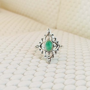 Best Quality Trendy 925 Sterling Silver <b>Green</b> Onyx Gemstone Oval Ring Women Solid Bezel Setting Eco-Friendly Weddings Parties - Product Image 4