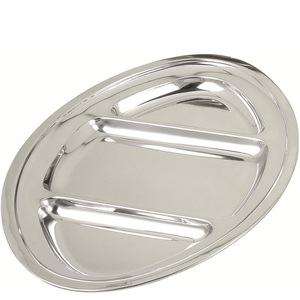 Plateau rond à 3 compartiments en acier inoxydable, nouvelle collection - Product Image 5
