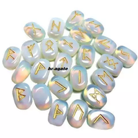 Prix de gros cristal meilleure qualité et meilleur ensemble Rune fournisseur de tous les types de pierre opale Opalite machine à graver ensemble Rune