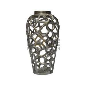 Highest Quality Aluminium Metal <b>Flower</b> <b>Vase</b> Fancy Designer <b>Small</b> Wicker <b>Flower</b> <b>Vase</b> for Home Living Room Decor <b>Flower</b> <b>Vase</b> - Product Image 5